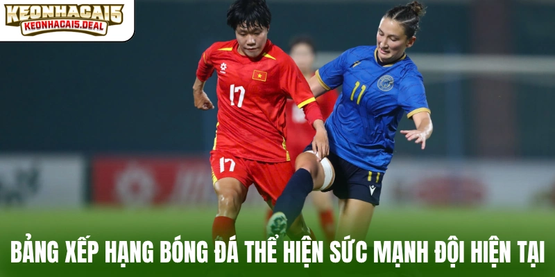 Bảng xếp hạng bóng đá thể hiện sức mạnh đội hiện tại