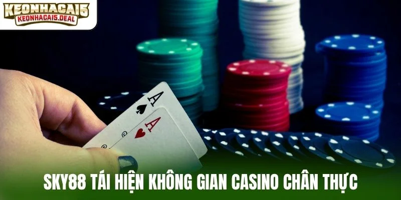 Sky88 tái hiện không gian casino chân thực
